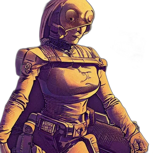 robot, mask, jacket, creature transparent PNG cut-out