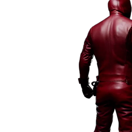 jacket, concept art, 3d render, red transparent PNG cut-out