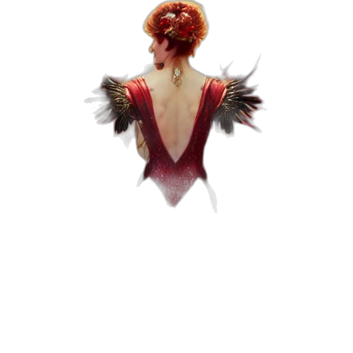 dress, crown, jacket, hair transparent PNG cut-out