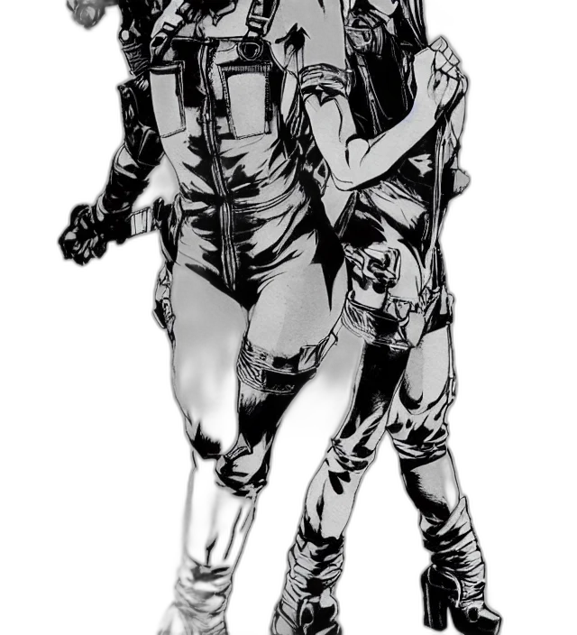 robot, jacket, mask, weapon transparent PNG cut-out