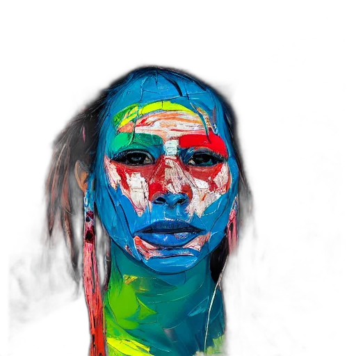 mask, face, creature, photorealistic transparent PNG cut-out