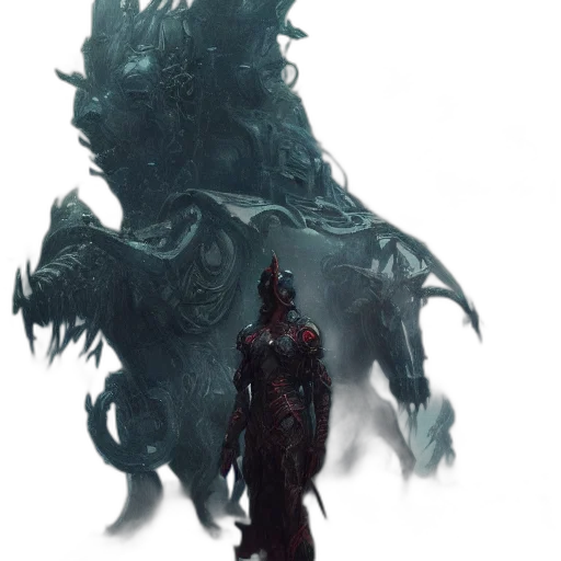 creature, dragon, staff, mask transparent PNG cut-out