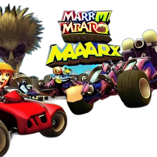concept art, 3d render, mariokart, mad transparent PNG cut-out