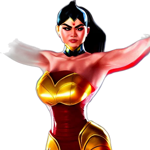 dress, comic book art, concept art, 3d render transparent PNG cut-out