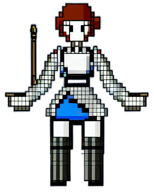 robot, staff, sword, weapon transparent PNG cut-out