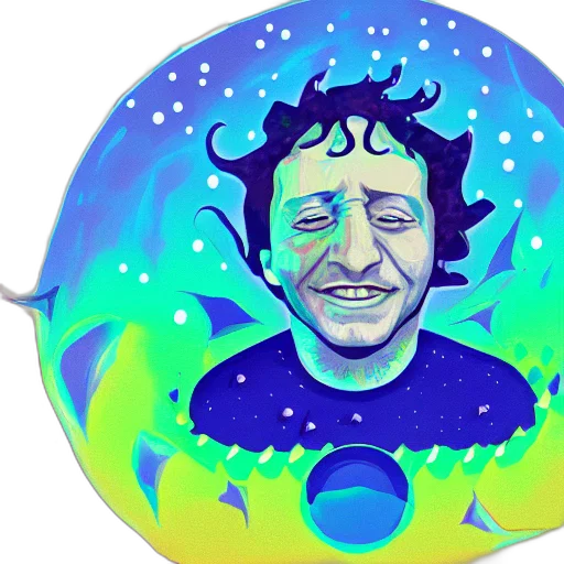 mask, vaporwave, cartoon, concept art transparent PNG cut-out