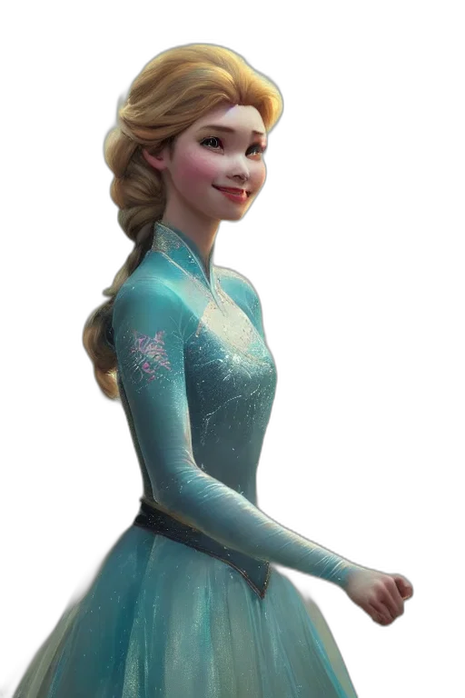 dress, crown, 3d render, concept art transparent PNG cut-out