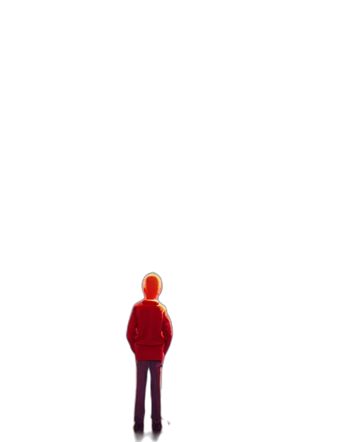 robot, jacket, staff, creature transparent PNG cut-out