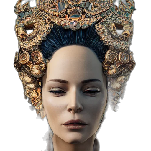 crown, jewelry, mask, face transparent PNG cut-out