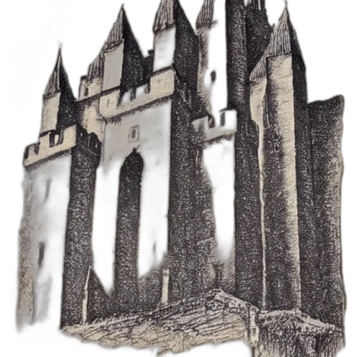 crown, sword, building, staff transparent PNG cut-out
