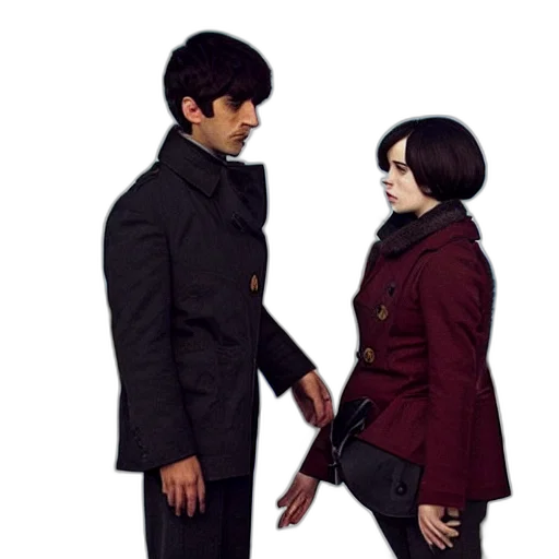 jacket, umbrella, staff, concept art transparent PNG cut-out