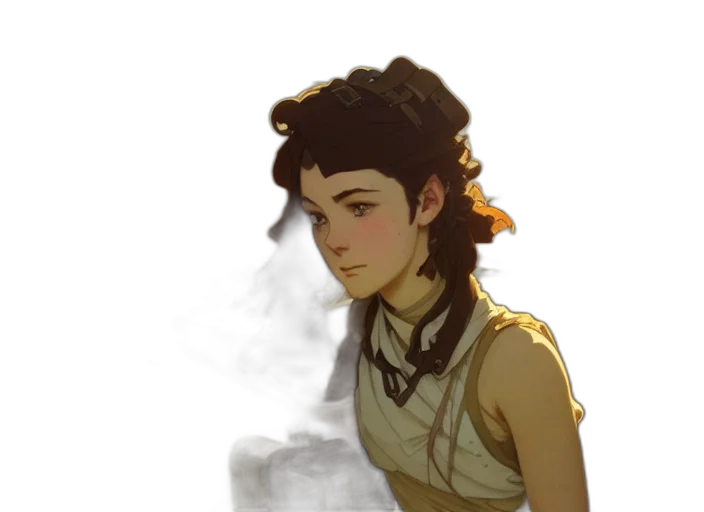 staff, face, crown, dress transparent PNG cut-out
