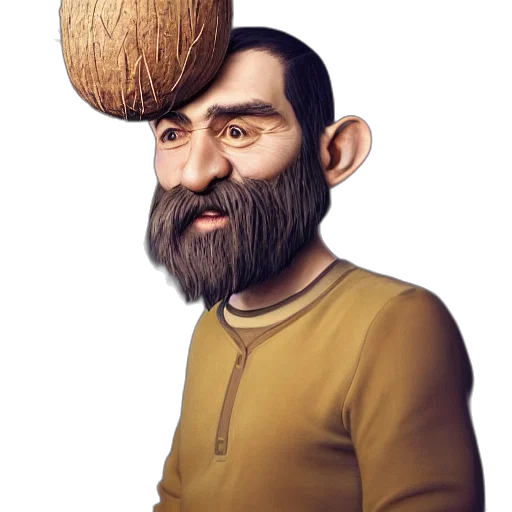 hat, hair, mask, staff transparent PNG cut-out