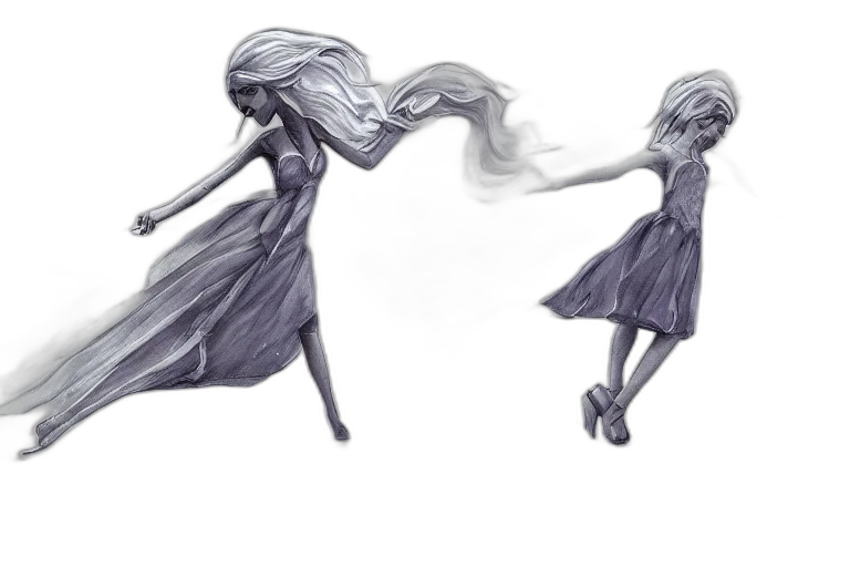 dress, hair, mask, concept art transparent PNG cut-out