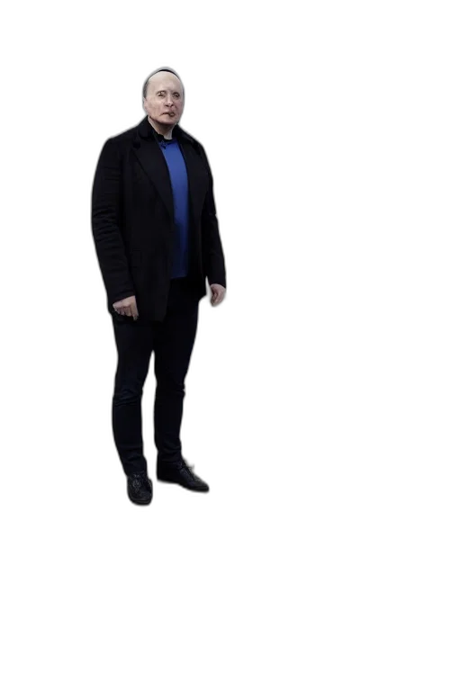 jacket, staff, robot, creature transparent PNG cut-out