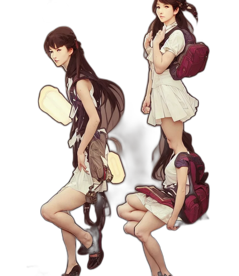 dress, concept art, anime, pixel art transparent PNG cut-out
