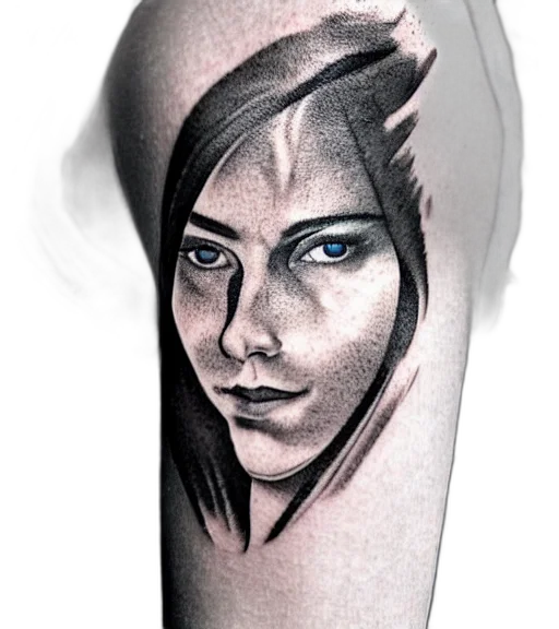 face, fantasy art, photorealistic, cyberpunk transparent PNG cut-out