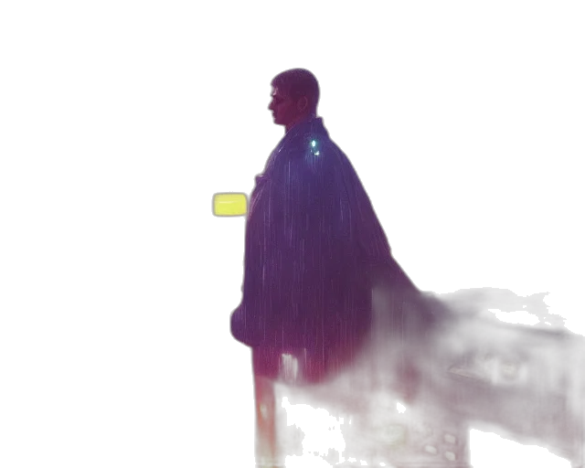 umbrella, jacket, robot, sword transparent PNG cut-out