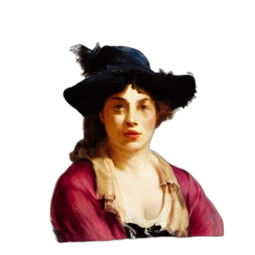 hat, face, dress, staff transparent PNG cut-out