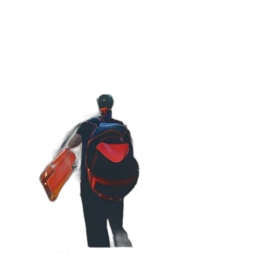jacket, umbrella, staff, robot transparent PNG cut-out