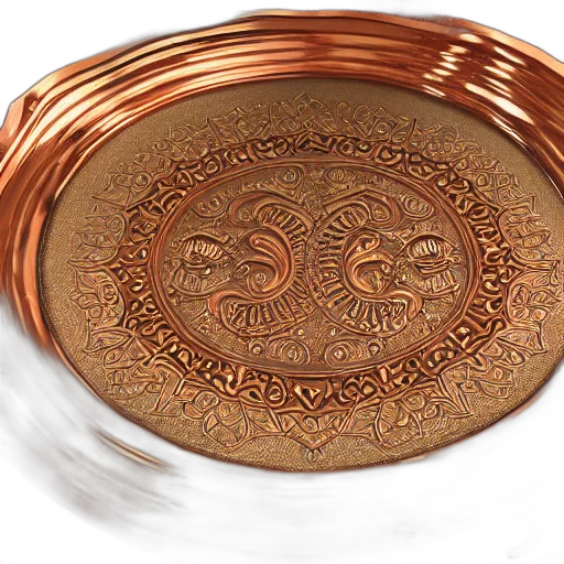 jewelry, crown, copper, platter transparent PNG cut-out