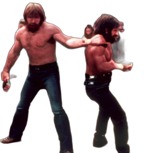 concept art, chuck, norris, fight transparent PNG cut-out