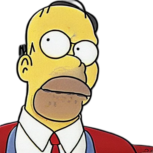 face, cartoon, realistic, homer transparent PNG cut-out