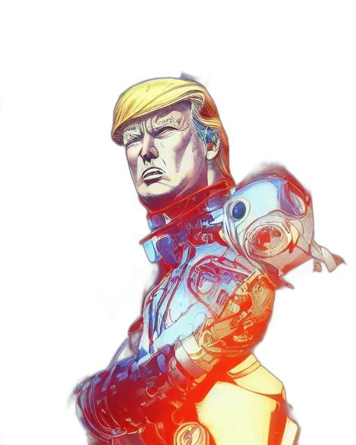 robot, weapon, comic book art, concept art transparent PNG cut-out