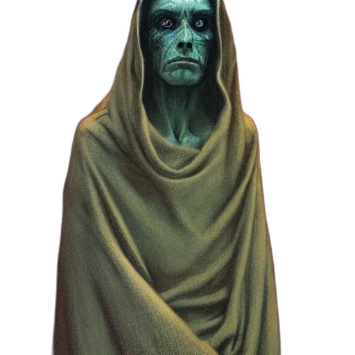mask, staff, face, creature transparent PNG cut-out