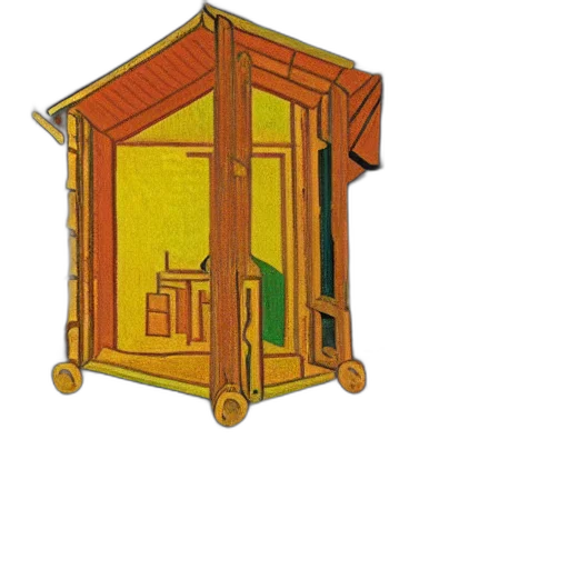 furniture, 3d render, concept art, pixel art transparent PNG cut-out