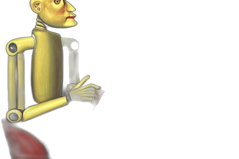 robot, bottle, dress, face transparent PNG cut-out