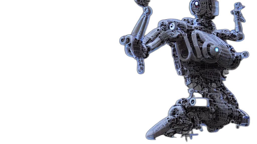 robot, jewelry, 3d render, concept art transparent PNG cut-out