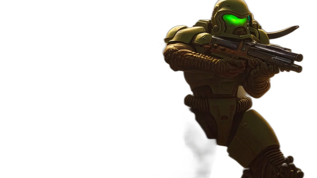 robot, weapon, 3d render, concept art transparent PNG cut-out