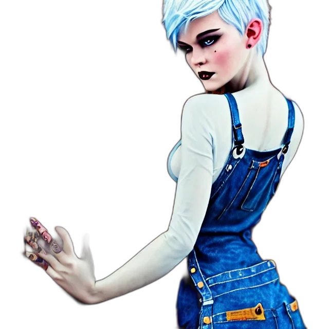 dress, jacket, robot, staff transparent PNG cut-out
