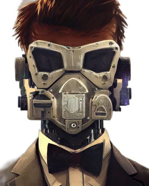 mask, face, robot, jacket transparent PNG cut-out