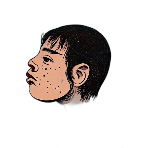 face, mask, hair, creature transparent PNG cut-out
