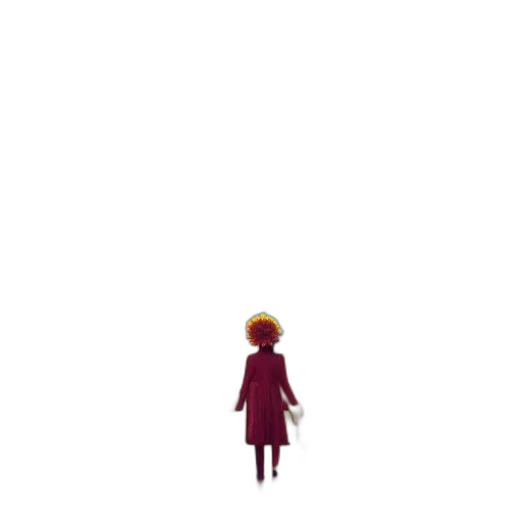 robot, dress, staff, creature transparent PNG cut-out