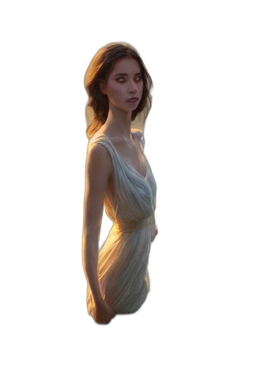 dress, jewelry, crown, creature transparent PNG cut-out