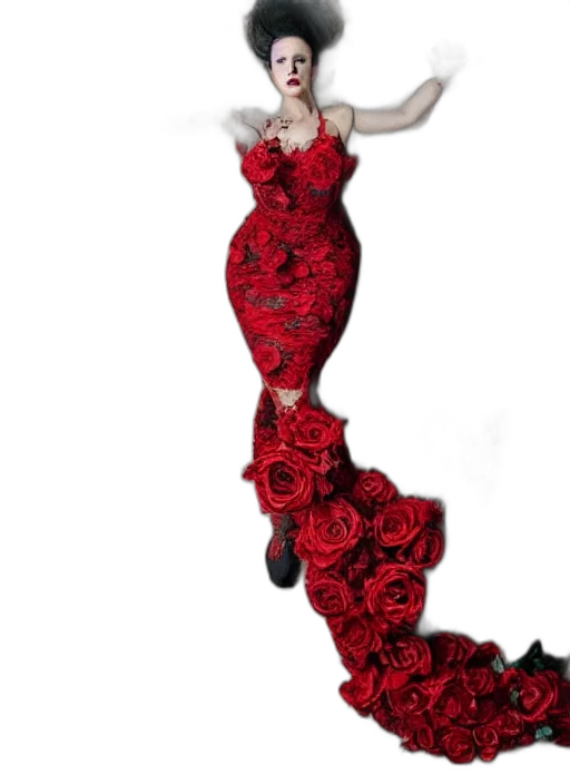 dress, crown, flower, jewelry transparent PNG cut-out