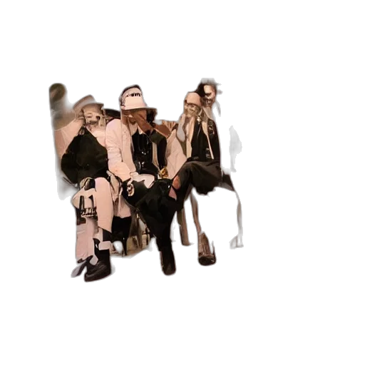 staff, jacket, umbrella, hat transparent PNG cut-out