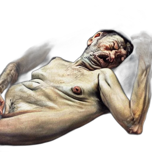 face, creature, photorealistic, oil painting transparent PNG cut-out