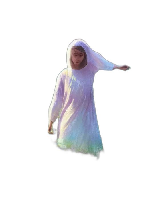 dress, creature, staff, face transparent PNG cut-out