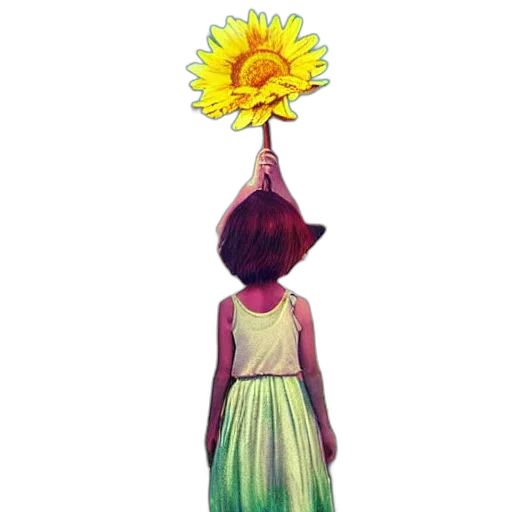 dress, flower, hat, umbrella transparent PNG cut-out
