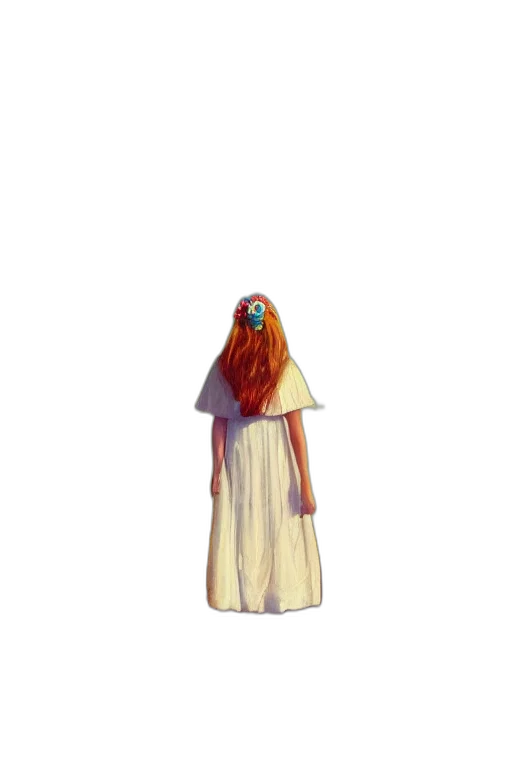 dress, mask, creature, hair transparent PNG cut-out