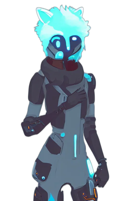 robot, mask, staff, jacket transparent PNG cut-out
