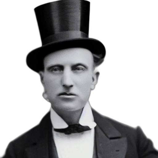 hat, staff, face, photorealistic transparent PNG cut-out