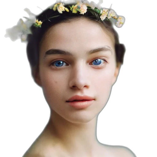 crown, face, flower, jewelry transparent PNG cut-out