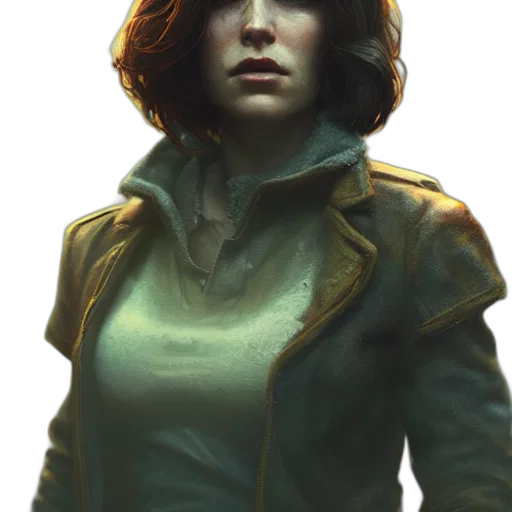jacket, face, staff, concept art transparent PNG cut-out