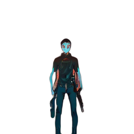mask, robot, weapon, staff transparent PNG cut-out