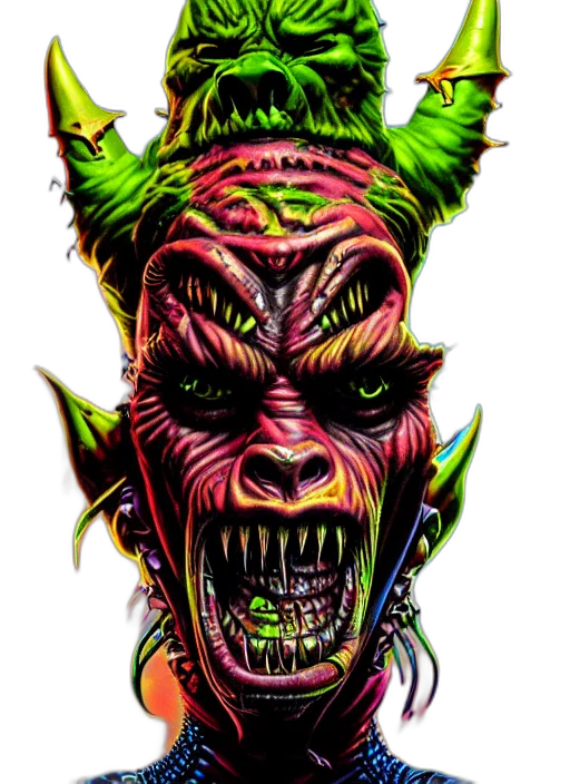 face, creature, mask, comic book art transparent PNG cut-out